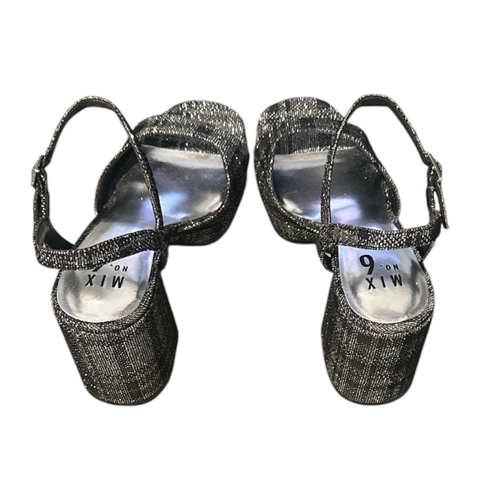 Mix No. 6 Halia Sandal, Grey/Black Plaid, women’s size 8M - Picture 6 of 10